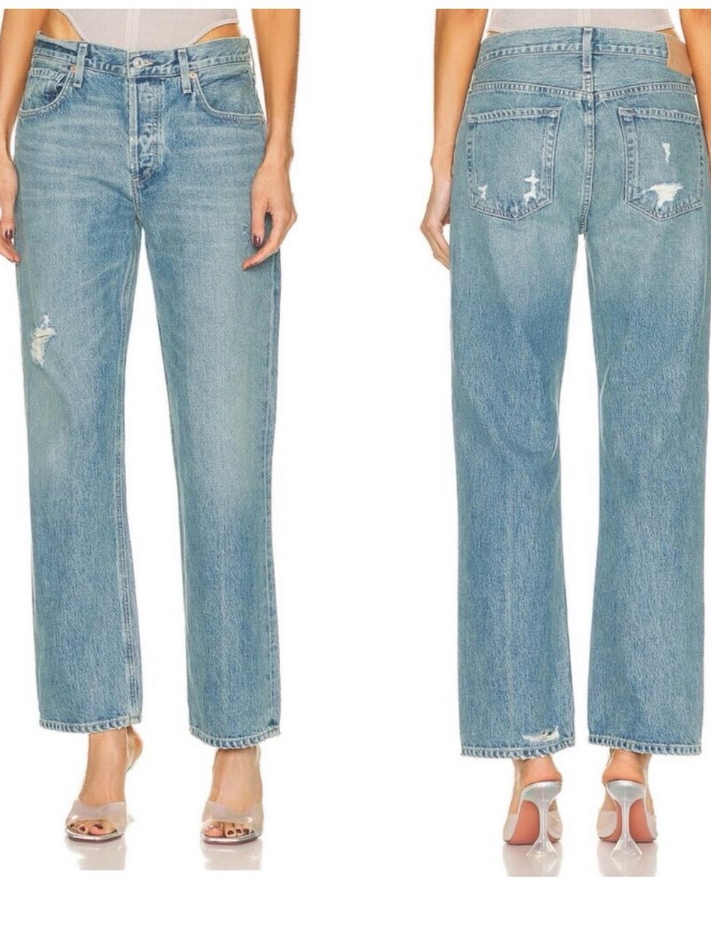Citizens of Humanity Jeans Womens Blue Neve Relaxed straight leg jean size 24